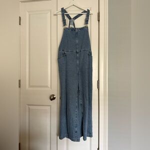 MANGO denim culotte coveralls